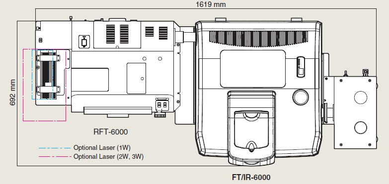 FT-Raman Series RFT-6000 Dimensions